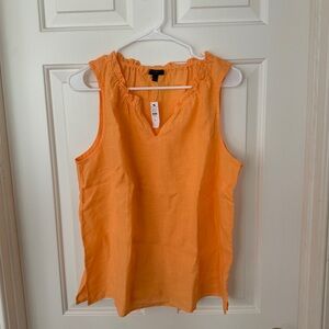 NWT Talbots Linen Papya Orange Tank